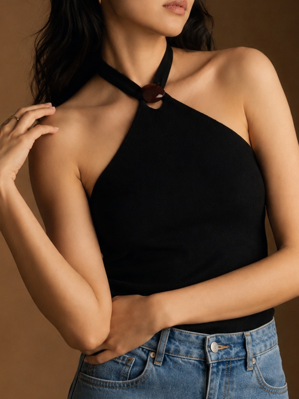 Sézane Luce Top black color size M
